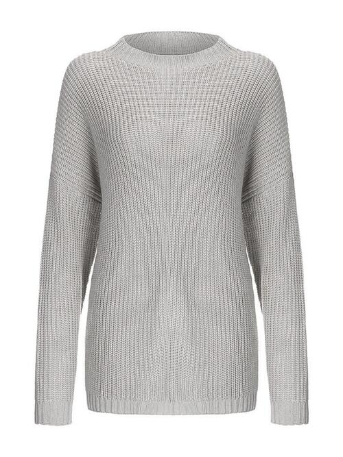 Round Neck Drop Shoulder Sweater